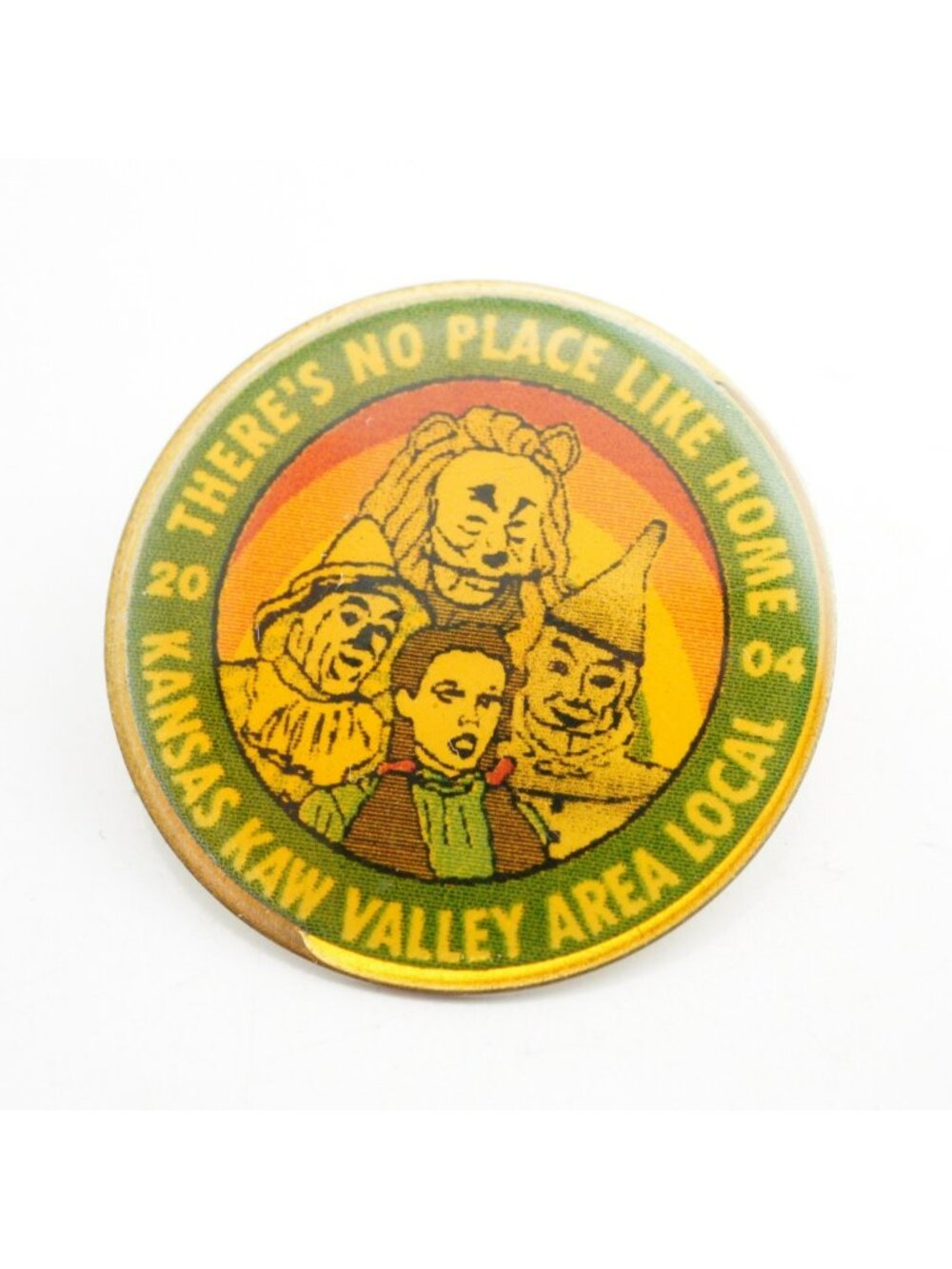 Vintage Wizard of Oz There’s No Place Like Home Kansas Pinback Button Souvenir